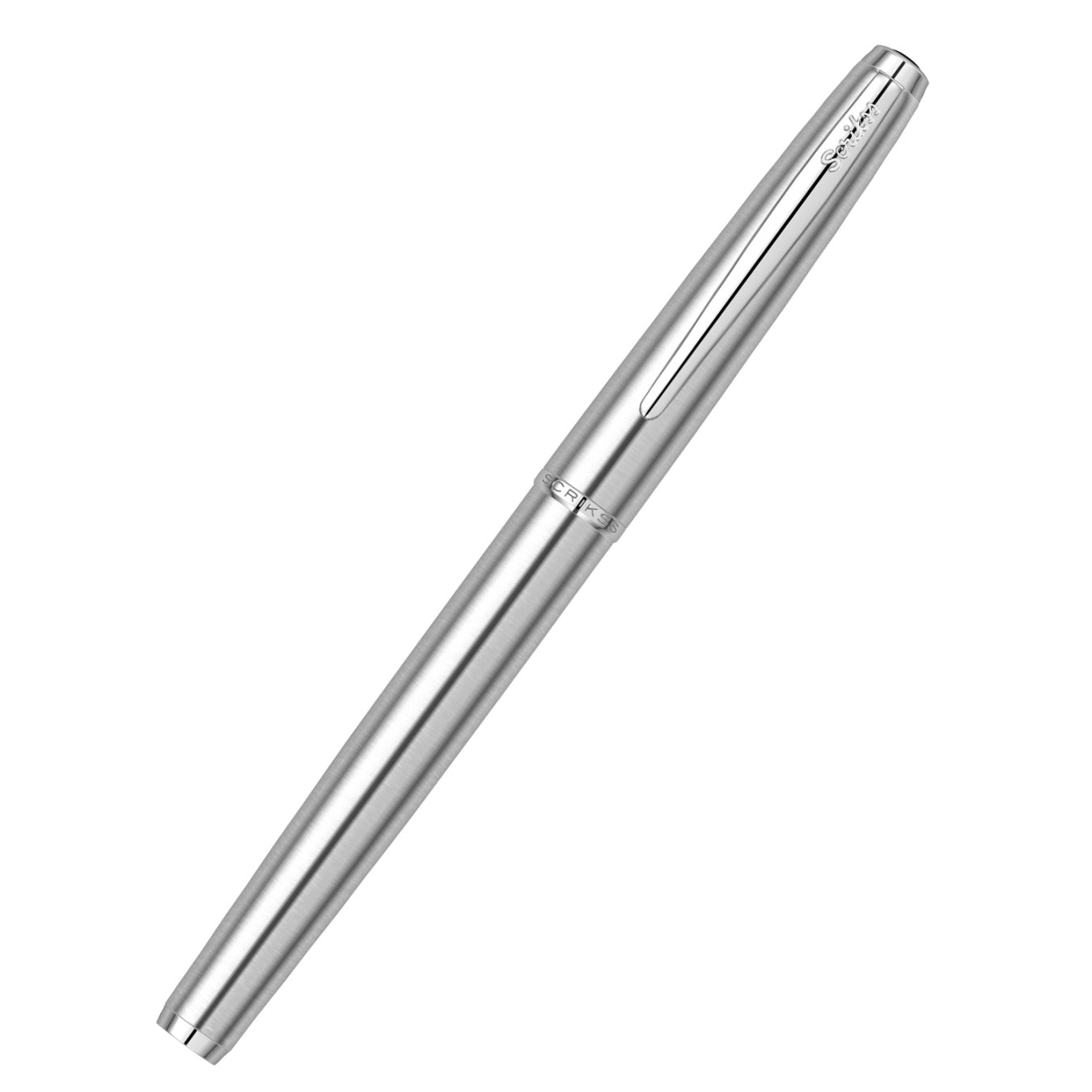 Scrikss | Metropolis 78M | Fountain Pen | Satin Chrome-CT Medium
