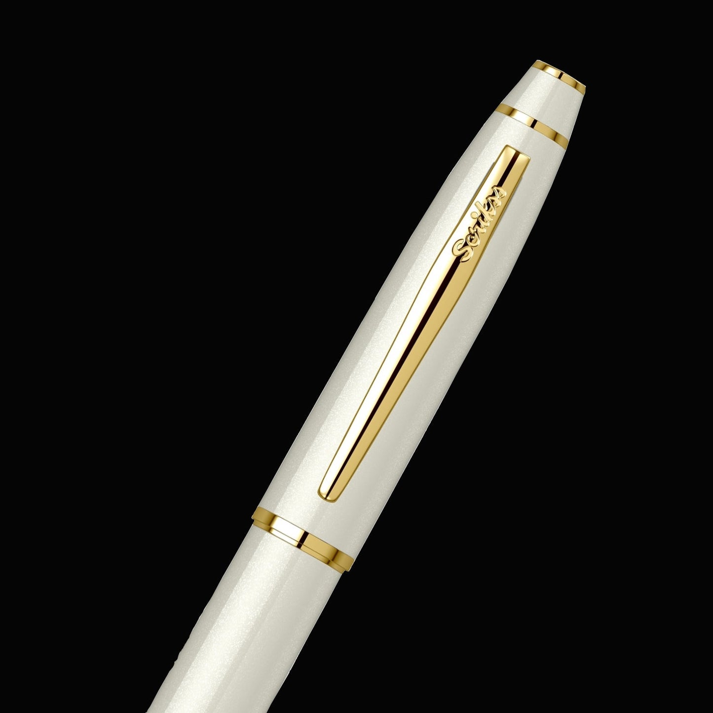 Scrikss | Noble 35 | Fountain Pen | Ivory-GT Medium