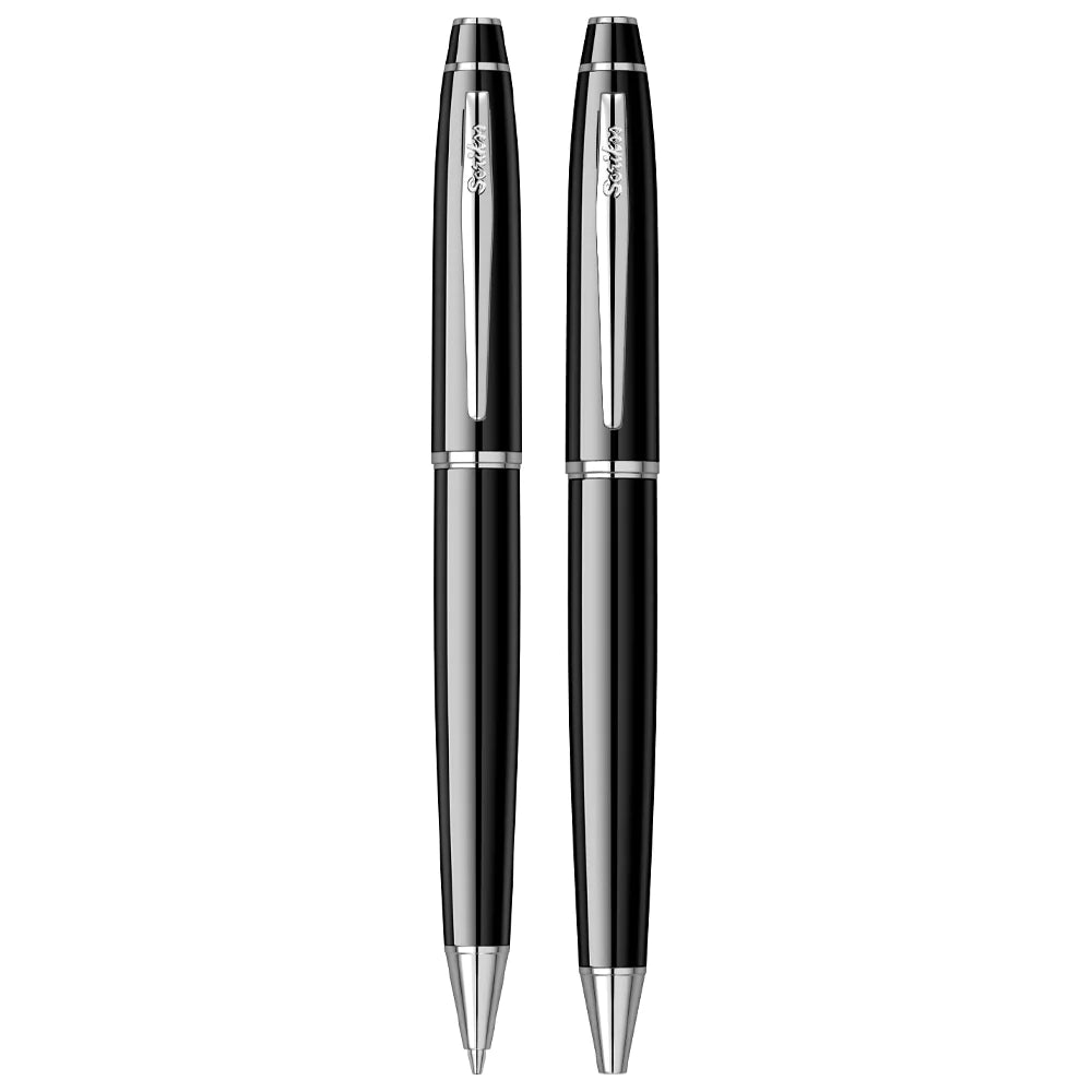 Scrikss | Noble 35 | Ballpoint Pen + 0.7mm Mechanical Pencil | Black CT