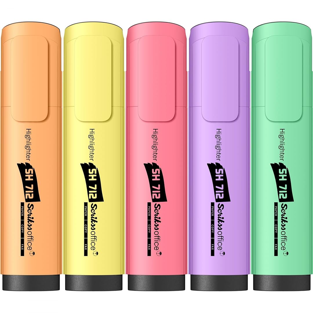 Scrikss | Highlighter Pen | Chisel Tip | Colored Pen Set