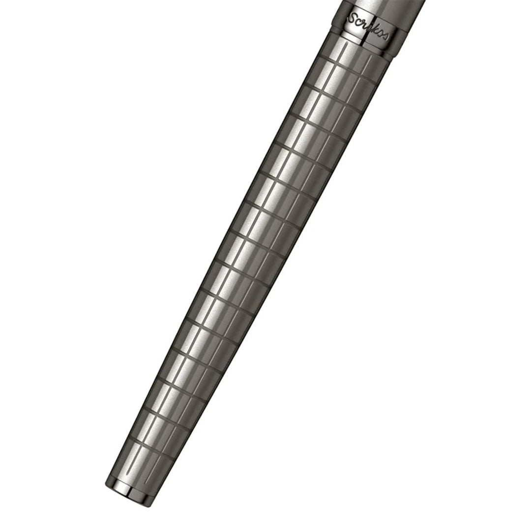 Scrikss | Honour 38 | Carbon Grey | Roller Pen | Chrome Plated Trims