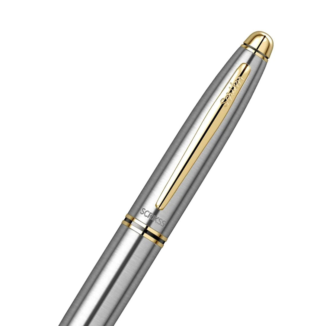 Scrikss | Knight 88 | Satin SS | Fountain Ink Pen | Medium Nib