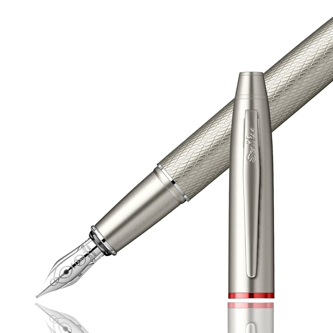 Scrikss | Noble 35 | Fountain Ink Pen | Medium Nib | Matte Titanium