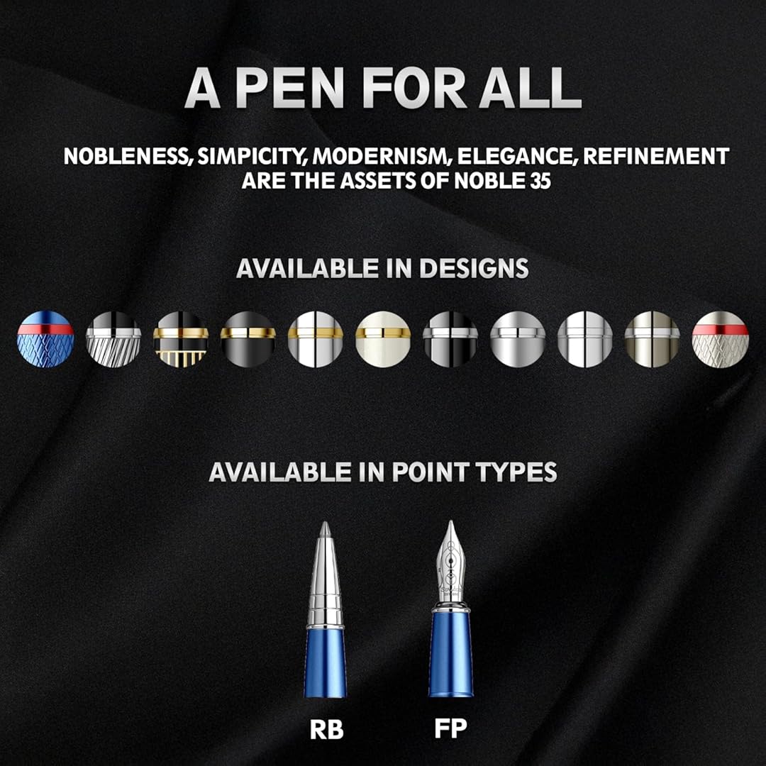 Scrikss | Noble 35 | Roller Ball Point Pen | Blue