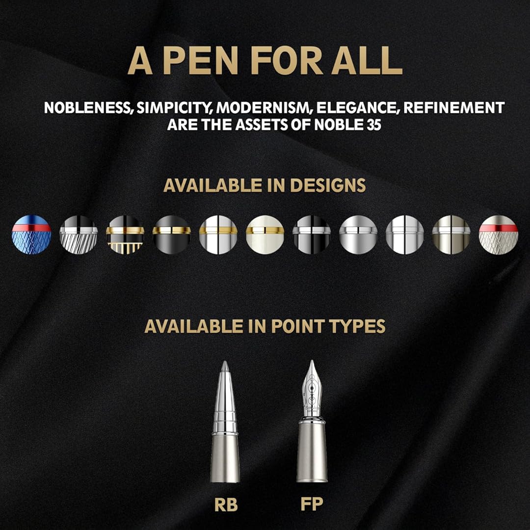 Scrikss | Noble 35 | Roller Ball Point Pen | Matte Titanium