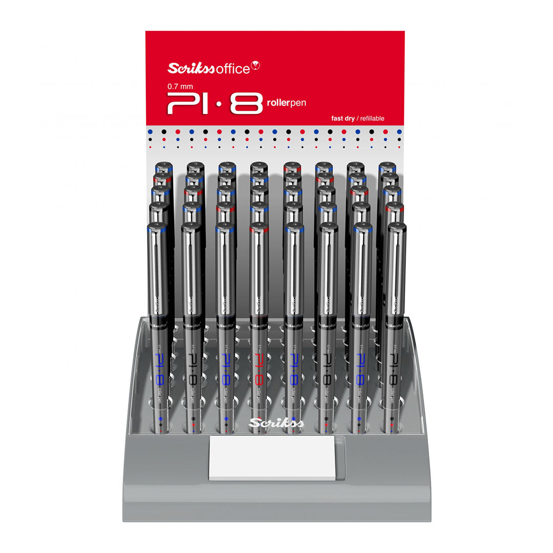 Scrikss | PI-8 | Rollerball Ink Pen 0.7mm | Box Of 12 | Black