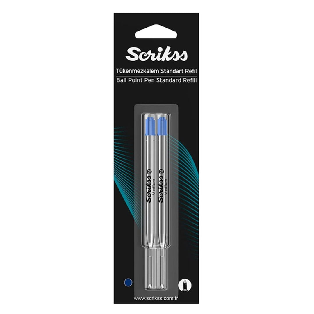 Scrikss | Standard Ball Point Refill | Blue Ink| Pack Of 2