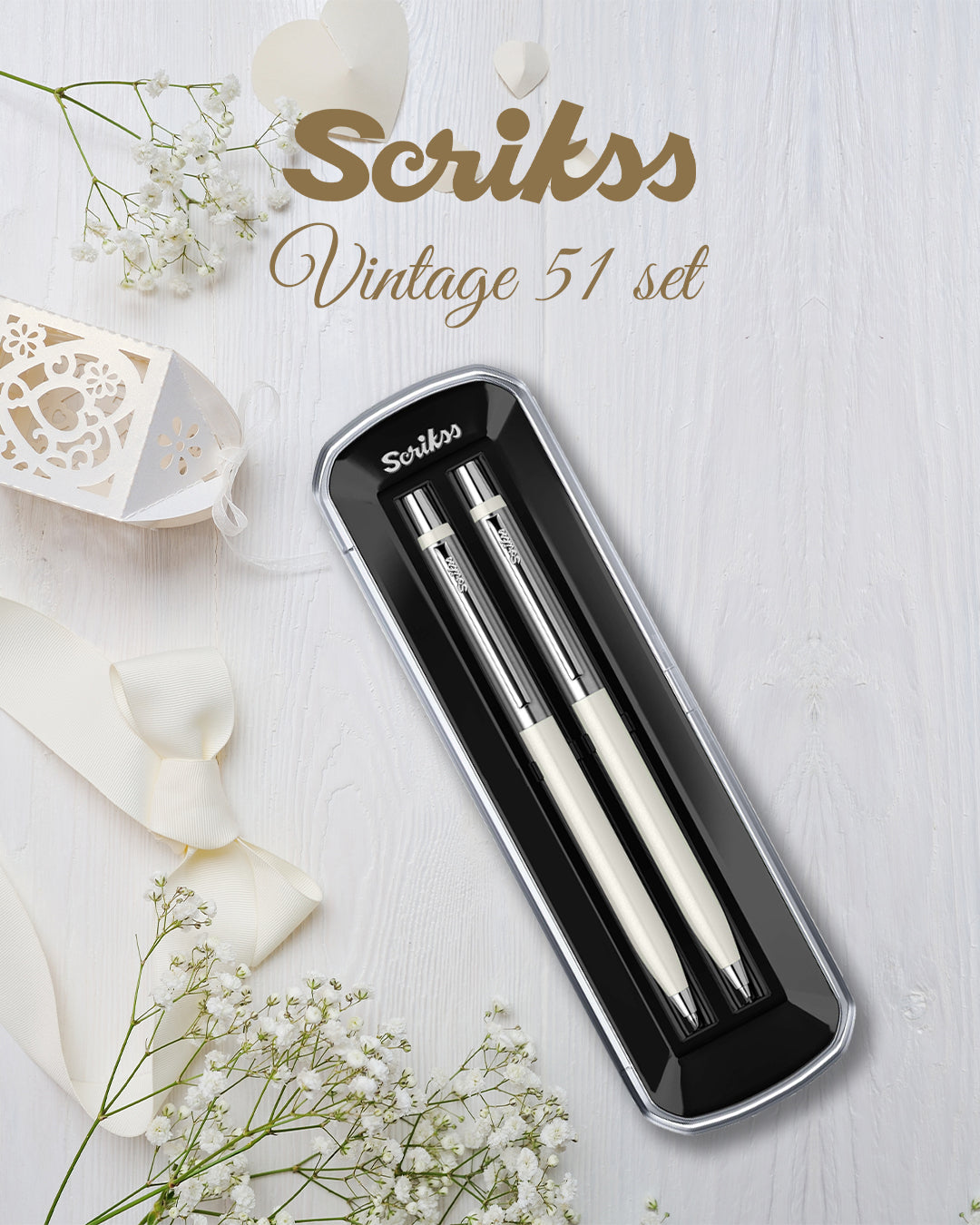 Scrikss | Vintage 51 | Ballpoint Pen+Mechanical Pencil | Ivory