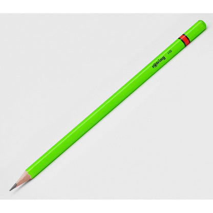 Rotring | Woodcase | HB Graphite Pencil | Neon Assorted Colours | Blister Pack of 4 Wooden Pencils