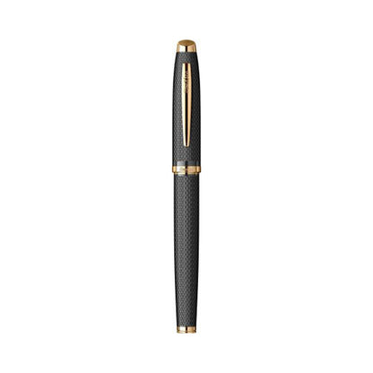 Scrikss | Oscar 390 | Fountain Ink Pen | Medium | Matt Black with Gold Trims