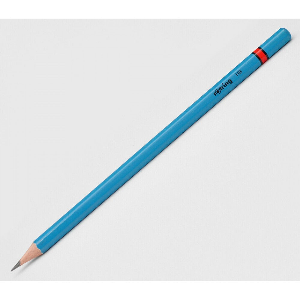 Rotring | Woodcase | HB Graphite Pencil | Neon Assorted Colours | Blister Pack of 4 Wooden Pencils