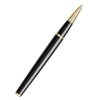Scrikss | Honour 38 | Glossy Black | Roller Ball Point Pen | Gold Trims