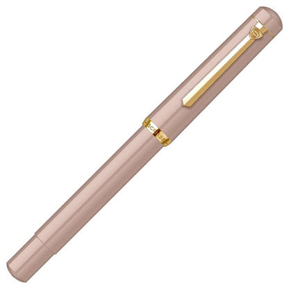 Scrikss | 419 Legendary | Fountain Ink Pen | Medium Nib | Gold Plated | Glossy Cream Barrel - penpencilink