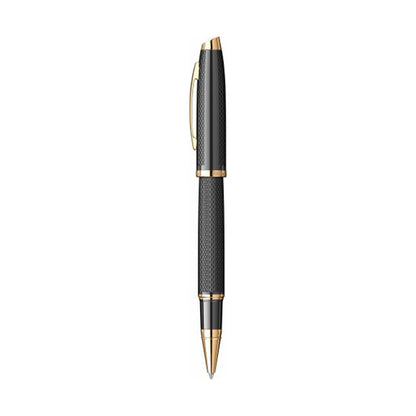 Scrikss | Oscar-390 | Roller Pen | Matt Black with Gold Trim