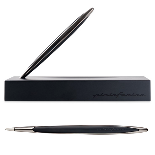 Pininfarina | Cambiano Black Edition | Ethergraf Tip | Solid Wood Base | Ballpoint Pen