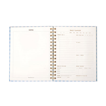 7mm Between the Lines | Daily Undated Planner Notebook | Checkered Skies | 150 Pages