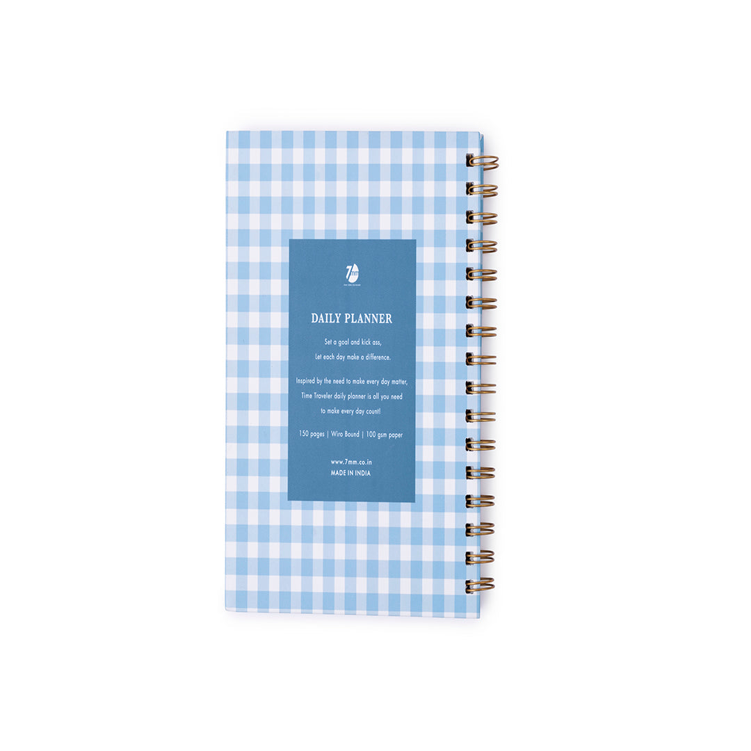 7mm Between the Lines | Daily Undated Planner Notebook | Checkered Skies | 150 Pages