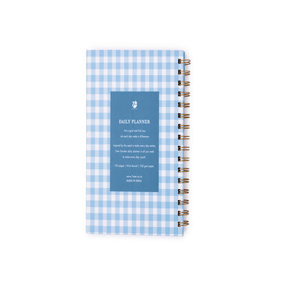7mm Between the Lines | Daily Undated Planner Notebook | Checkered Skies | 150 Pages