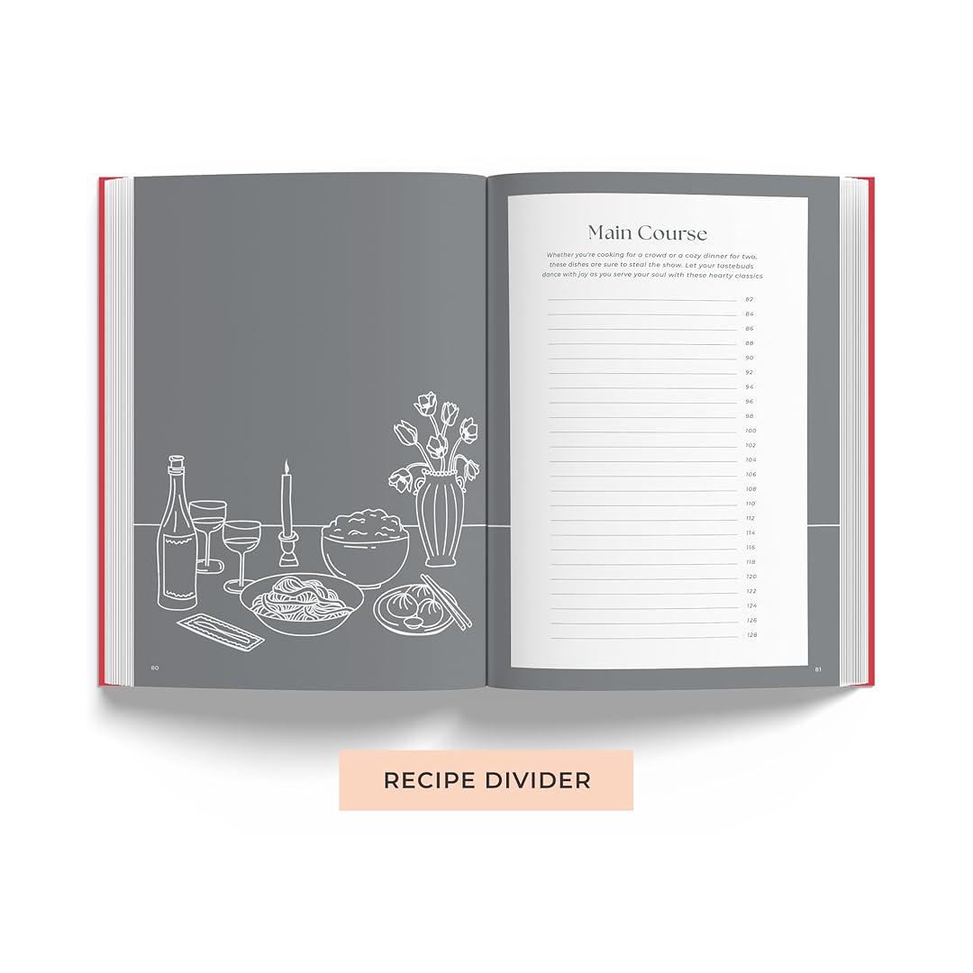 7mm Between the Lines | Recipe Journal | A5 Size | 4 Sticker Sheets | Hardbound and Laminated | Spoonfuls of Love | Beige
