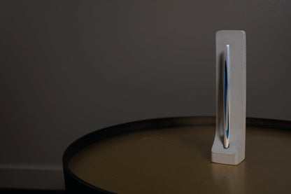 Pininfarina | Aero Blue Pencil | Ethergraf® metal alloy tip  | Raw Concrete Desk Stand