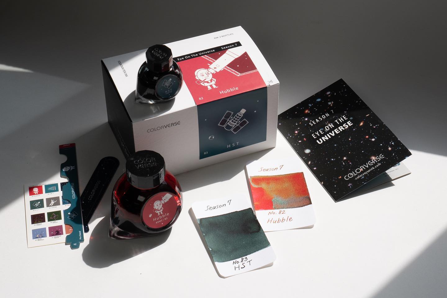 Colorverse Ink | Season 7 | Eye On The Universe - Hubble (65ml) and HST (15ml) | 2 Bottle Set | Dye-Based Nontoxic