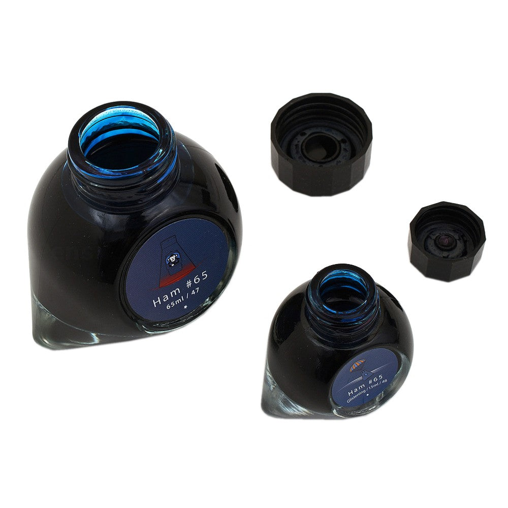 Colorverse Ink | Trailblazer In Space | Fountain Pen Ink | HAM 65 | Dark Blue | 65ml & 15ml | 2 Bottle Set