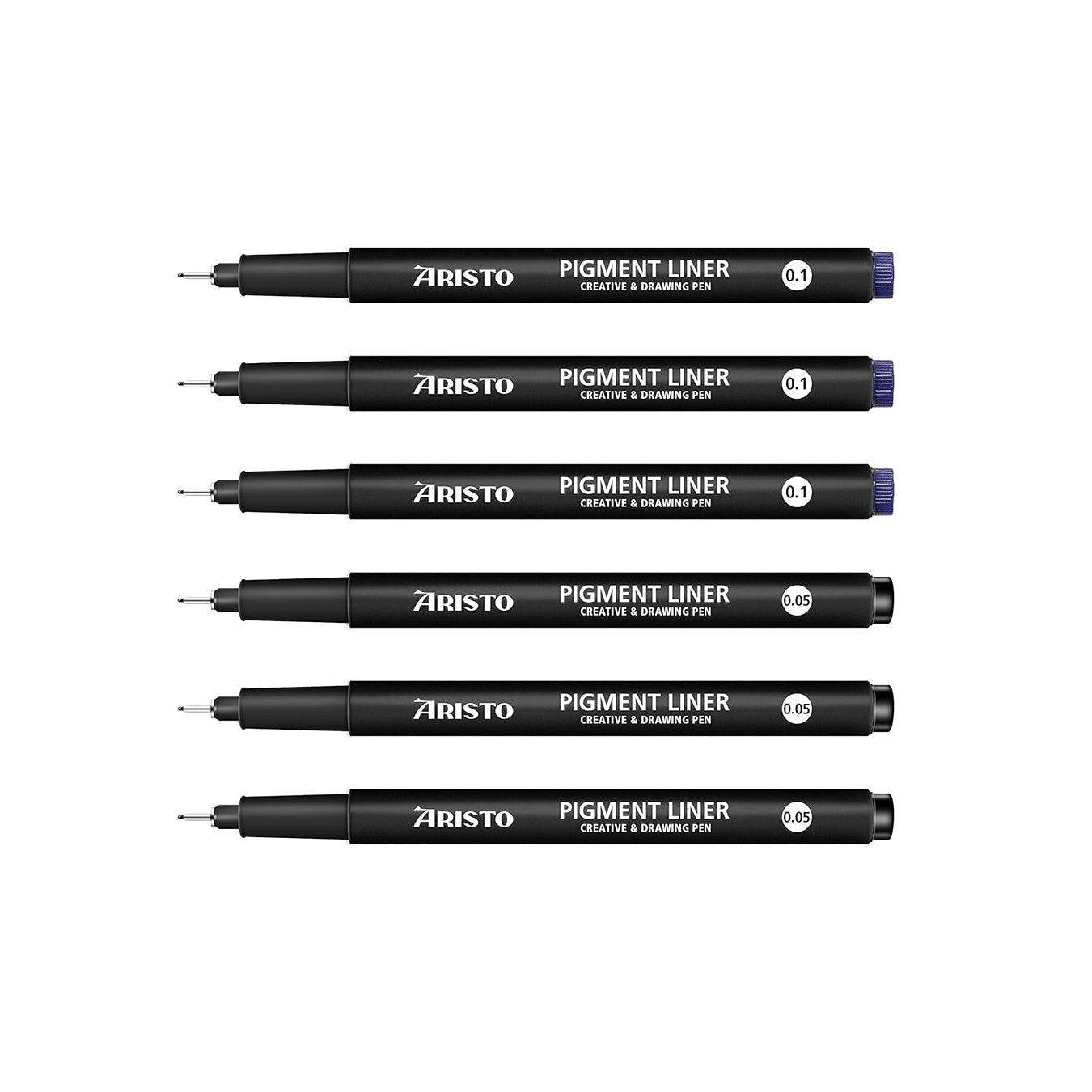 Aristo | Pigment Liner | 0.05,0.1mm | Set of 6 Pens