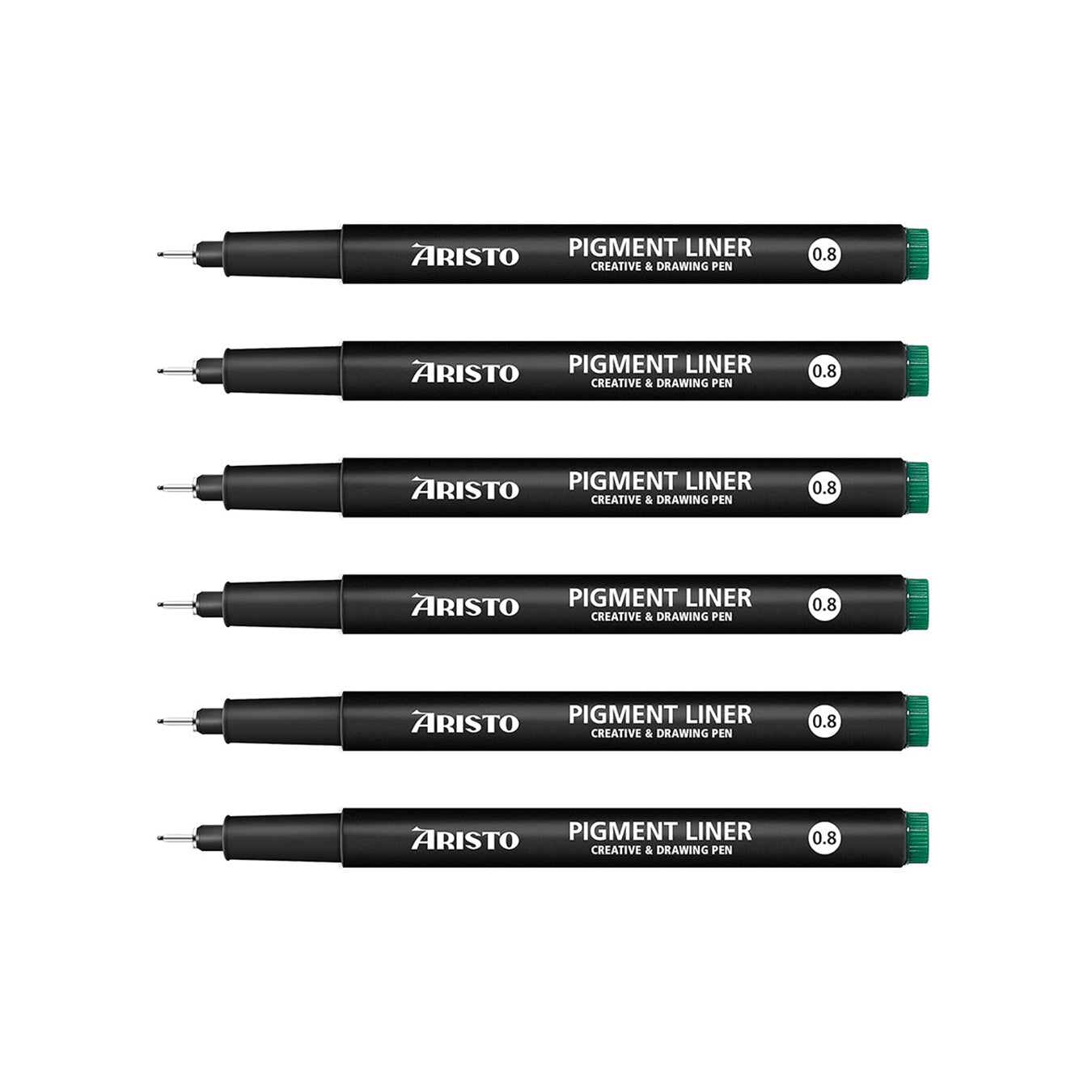 Aristo | Pigment Liner | 0.8mm | Black | Pack of 6