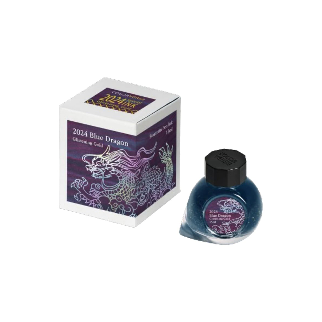Colorverse | 2024 Special Ink | Glistening Gold | Blue Dragon | Fountain Pen Ink