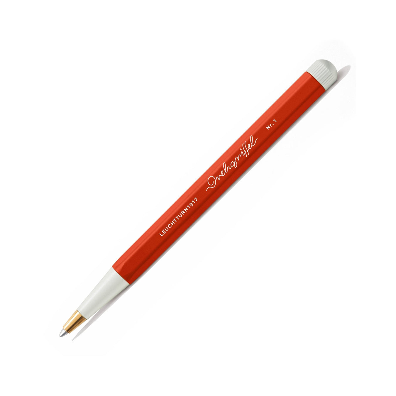 LEUCHTTURM1917 Gel Pen with Document Proof Black Ink | Drehgriffel No. 1 | Fox Red | Twist Mechanism