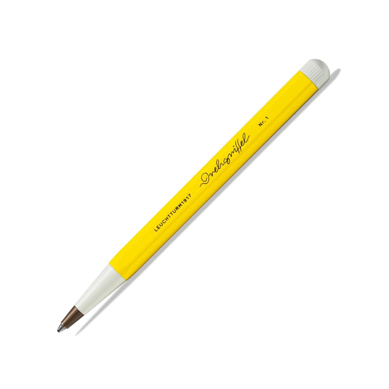 LEUCHTTURM1917 Gel Pen with Document Proof Black Ink | Drehgriffel No. 1 | Lemon Yellow| Twist Mechanism