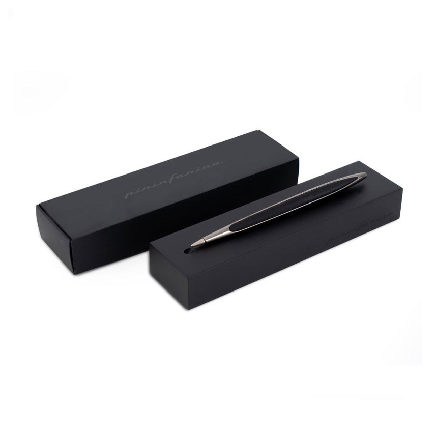 Pininfarina | Cambiano Black Edition | Ethergraf Tip | Solid Wood Base | Ballpoint Pen