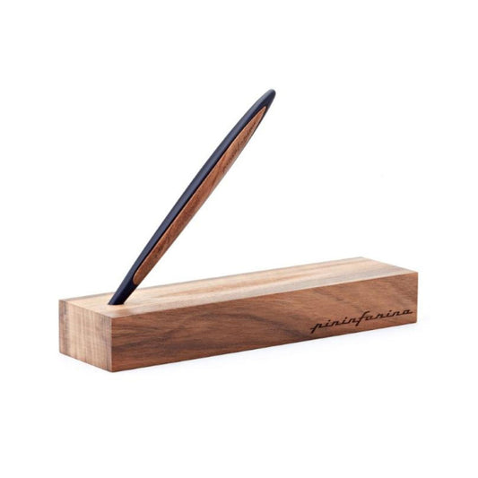 Pininfarina | Cambiano Classic Ink | Ballpoint Pen | Blue |  Solid Wood Desk Stand