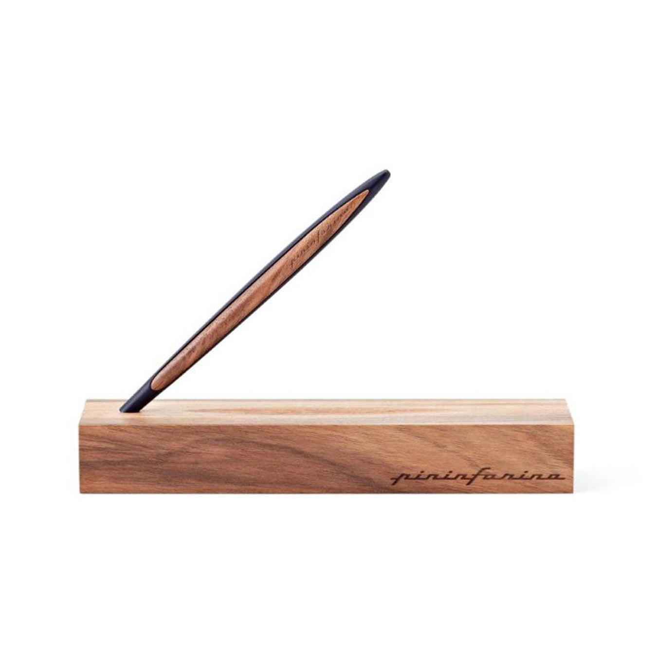 Pininfarina | Cambiano Classic Ink | Ballpoint Pen | Blue |  Solid Wood Desk Stand