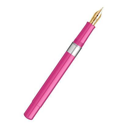 Scrikss | 419 Legendary | Fountain Ink Pen | Medium Nib | Gold Plated | Glossy Pink Barrel