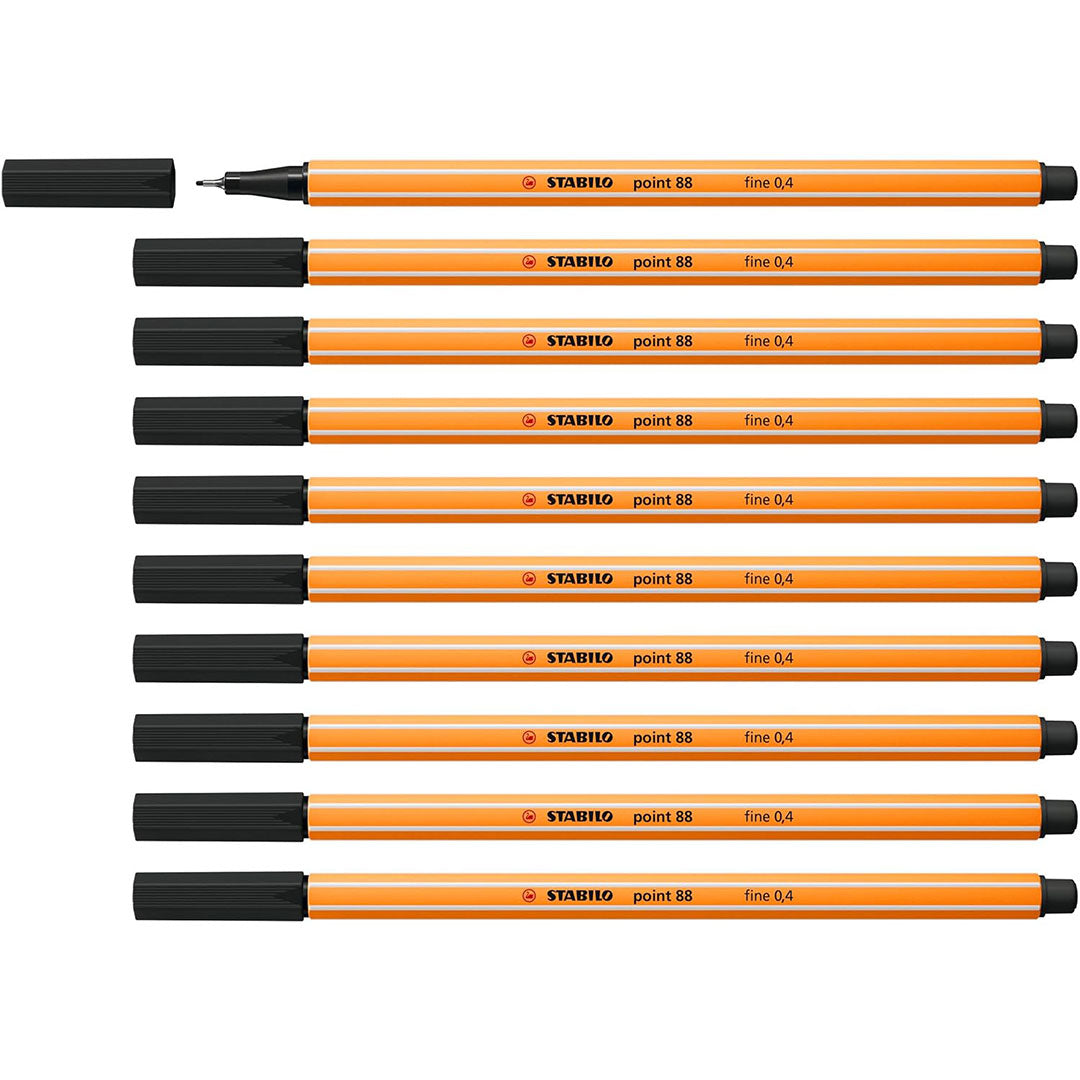 Stabilo | Point 88 | Fineliner | Black | Pack Of 10