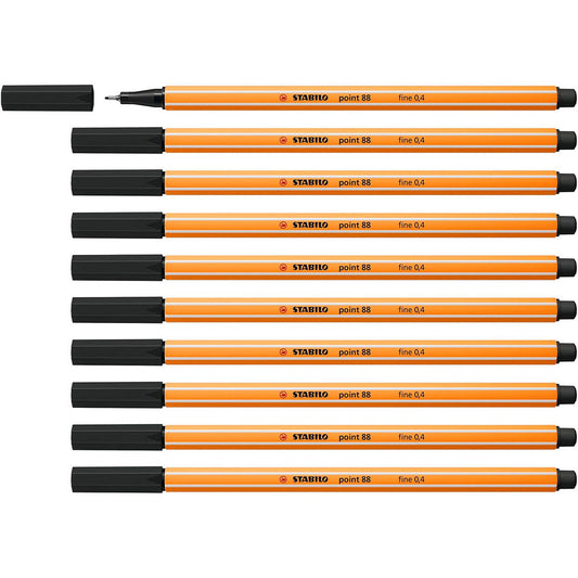 Stabilo | Point 88 | Fineliner | Black | Pack Of 10