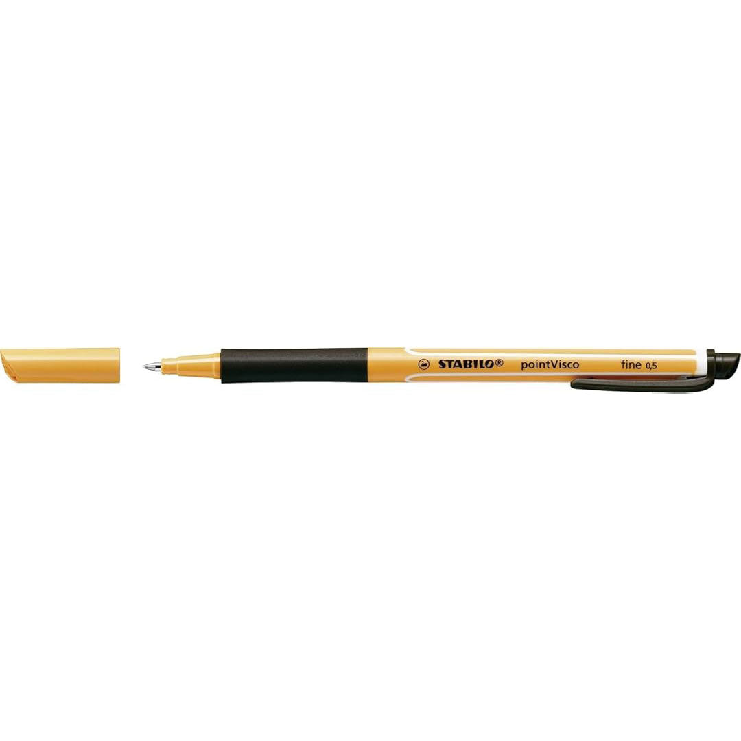 Stabilo | Point Visco | Black | Pack Of 10 | Roller Ball Point Pen