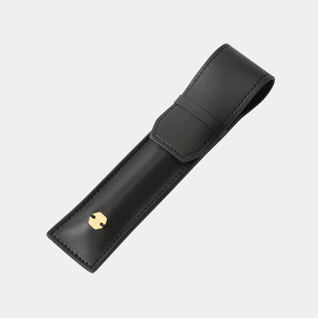 Ystudio Classic Reflect Pen Pouch – Black Leather