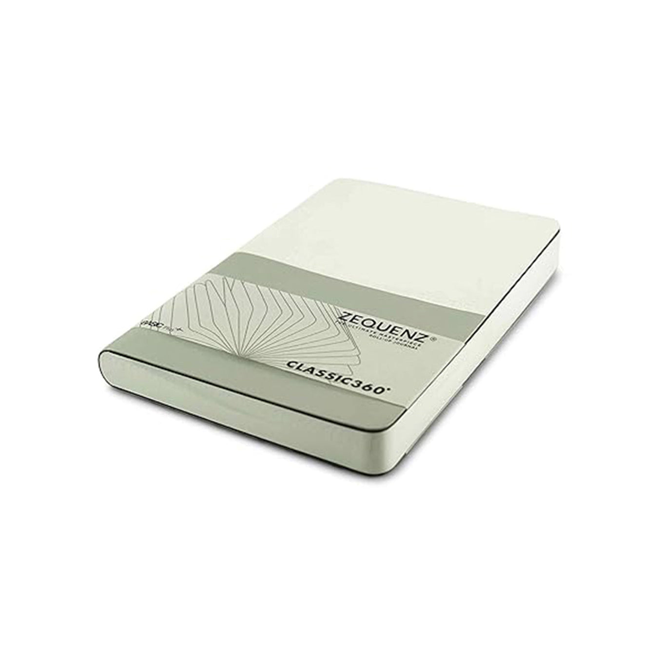Zequenz Basic+ A5 Squared and Blank Notebook – Silver-White